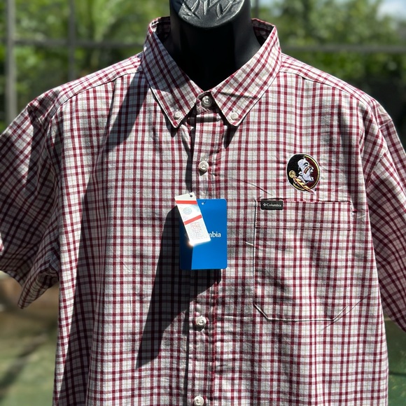 COLUMBIA FLORIDA STATE SEMINOLES BUTTON DOWN SHIRT - Picture 3 of 5